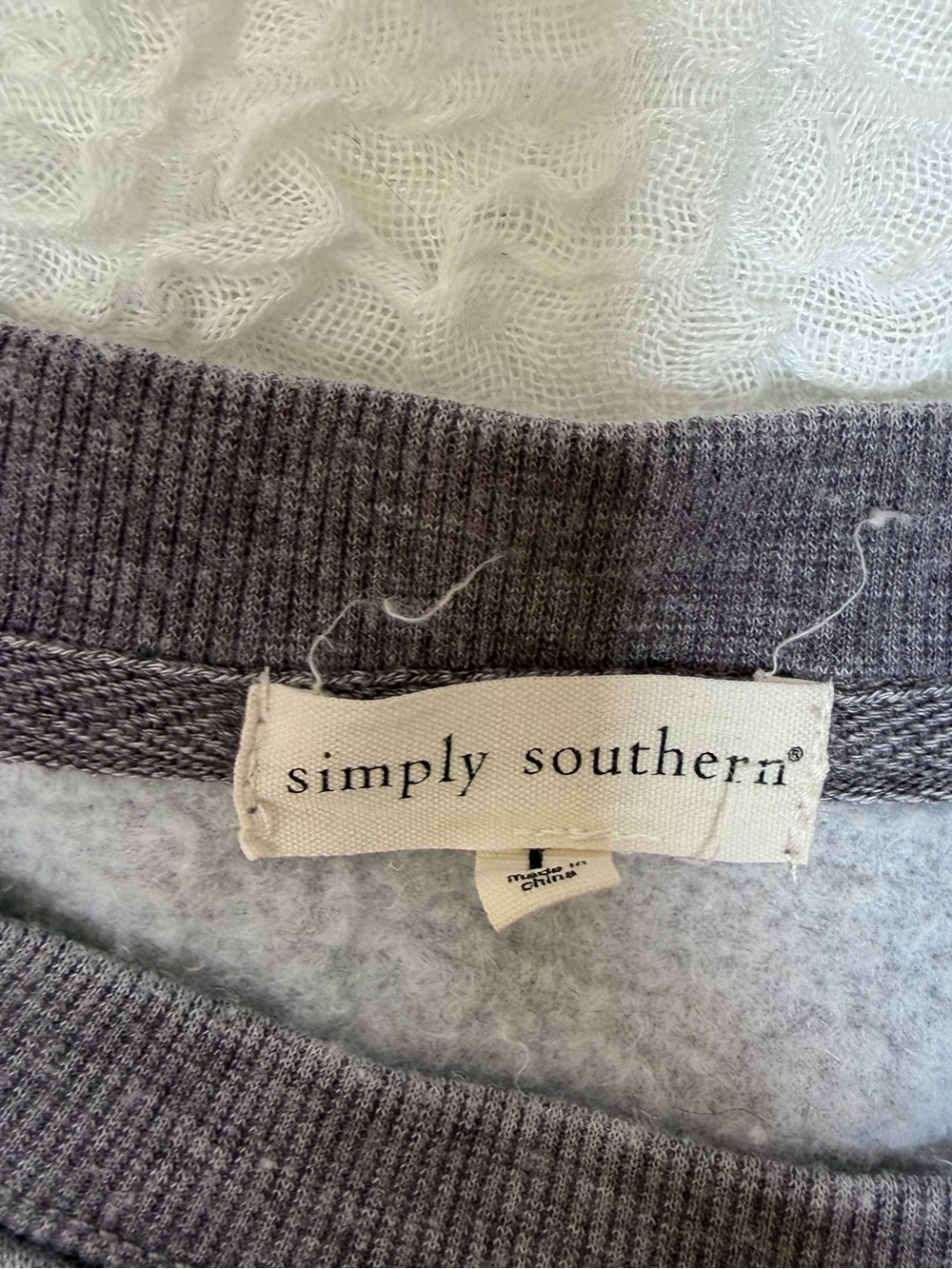 Simply Southern Gray “Classy Until The Game Starts” Sweatshirt Large - Picture 4 of 9
